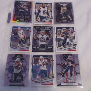 NEW ENGLAND PATRIOTS (9) Card Mixed Football Lot